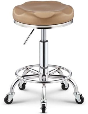 Hocker auf Rädern, Beauty-Hocker, Vintage, Friseurstuhl, Friseurstuhl, drehbarer Stuhl, Friseursalon, Massage, Friseurstuhl, Nagelhocker, Ehe (H)