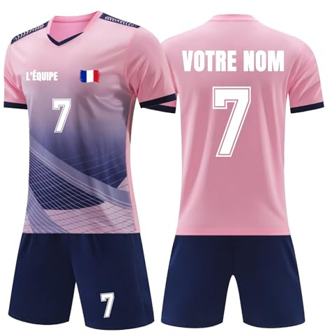 Générique Maillot de Foot Enfant et Adulte, Ensemble Personnalisé Avec Votre Nom Numéro Logo, Maillot de Football Homme