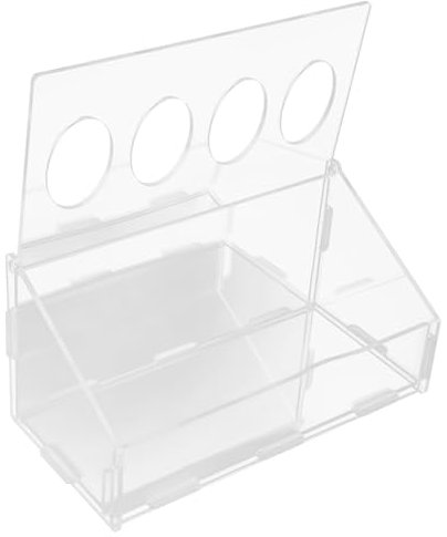 TOBBOMEY Acryl-hühner-futtertrog Mit Umklappbarem Design Fächer Langlebig Hygienisch Großer Fassungsvermögen Geeignet Für Hühner Und Tauben Leicht Zu Reinigen Und Robust