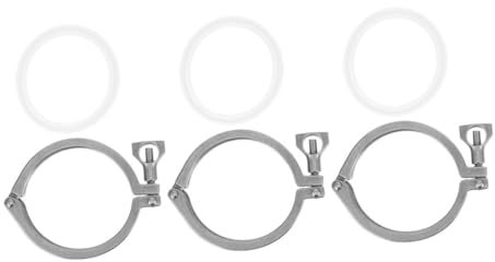 Veemoon 3pcs Heavy-Duty Stainless Steel Quick Release Clamps for Pipe and Tube Holding Plumbing and Industrial Applications Sanitary Design for Clean Environments