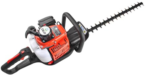 23cc 2 Cycle Gas Hedge Trimmer, 24 Inch Double Sided Dual Action Blades Hedge Trimmer with Rotating Handle, Garden Tool to Trim Shrubs Bushes