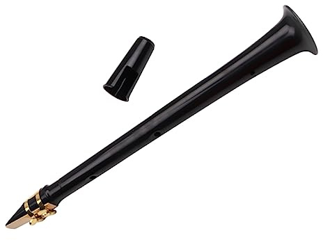 Taschensaxophon 8-loch Tragbares Kleiner Saxophon aus Kunststoff Schwarz | Handgefertigt, Kompaktes Holzblasinstrument, Leicht Mitzuführen, 8 Öffnungen für Präzise Grifftechnik