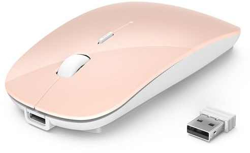 TECKNET Bluetooth Maus, Kabellose Mouse mit 6 einstellbare DPI | 2.4G USB Funkmaus, 4 Tasten Wireless Mouse, Bluetooth 5.0 Tragbare Mini Funkmaus für Laptop/MacBook/Computer