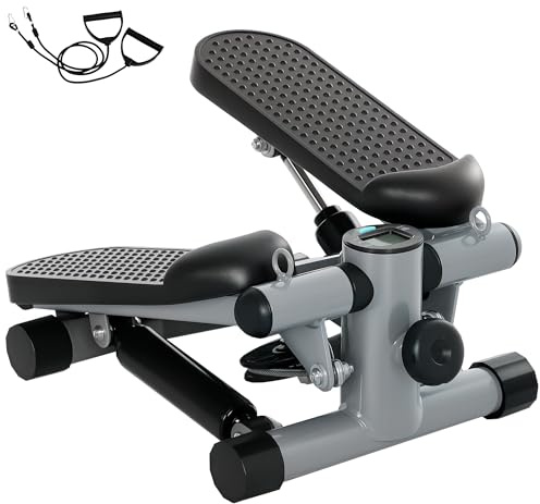 SPORTNOW Mini Stepper Máquina de Escalada Compacta Ejercicio en Casa Gris