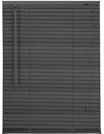 APEX FURNISHINGS Made to Measure PVC Venetian Blinds - 25mm Slats Easy Fit Window Blinds Child Safe Fittings Windows Shutters for Home Office (Grey Embossed 60W x 150L cm)