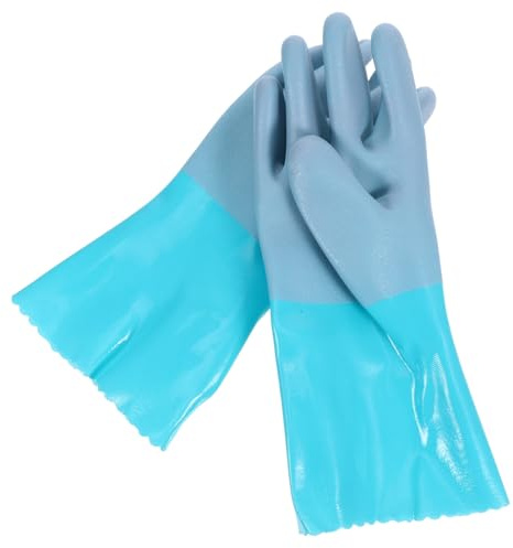 LIFKOME Guantes para Limpieza de Mariscos Resistentes Pinchazos y Agua Diseño Antideslizante para Manejo Seguro Talla Guantes de Goma para Trabajo Barco y Procesamiento de Pescado