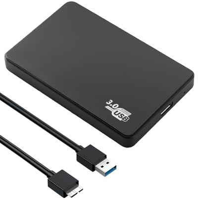 2,5Zoll Gehäuse Externes USB 3.0 SATA mit USBC zu USB C Kabel Werkzeugfreie