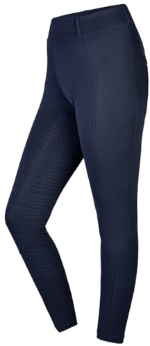 Equinate Damen Reitleggings Myla - Bequeme Reithose mit Vollbesatz Grip Handytasche und Gürtelschlaufen - atmungsaktiv elastisch rutschfest