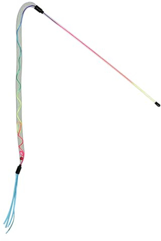 Interactive Wand - Teleskopisk fjäderteaser med klockor, miljövänlig kattfiskespö för lek mental stimulans | Kattunge vuxen katt underhållning för, motion roliga Bo