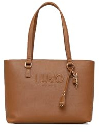 Liu Jo Borsa Shopping Donna Halona L, Similpelle Ecosostenibile, Sequoia, 42 x 27 x 13 cm, con Logo in Rilievo