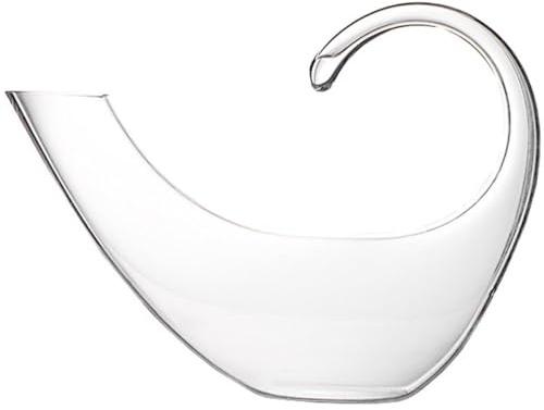 Kichvoe Decanter per Vino in Vetro Trasparente 455 Ml Distributore Liquori e Brocca per Vino Rosso, Caraffa Elegante per Uso Domestico e Ristorazione, Design Creativo per Esaltare Aroma