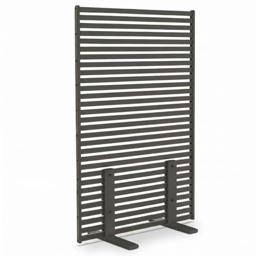 IDMarket - Biombo exterior decorativo perforado 80 x 150 cm para persianas horizontales, metal antracita