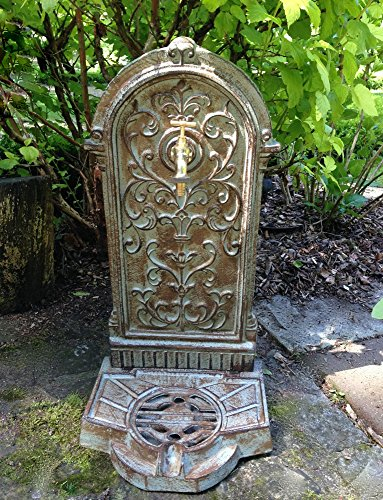 Antikas - Standbrunnen im Landhausstil wie antik, Brunnen, Gartenbrunnen mit Wasserhahn