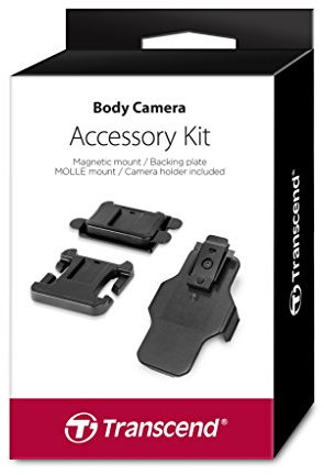 Transcend Accessory Kit para Bodycam TS-32GDPB20A, Incluye Clip de Montaje magnético, Montura MOLLE y Montura para cámara TS-DBK2