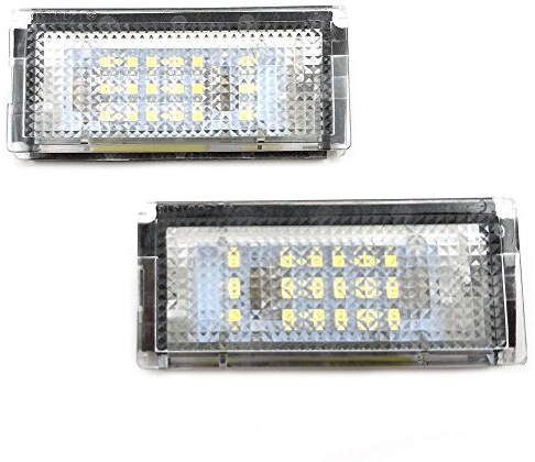 GZCRDZ 6000 Karat Weiß 18 LED Kennzeichenbeleuchtung Lampen Montage Set für Auto 3 Serie Geeignet für BMW E46 4D 1998-2003