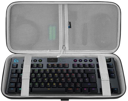 Geekria TKL Tastaturhülle, Hartschalen-Reiseetui für 80% / 87 Tasten Mechanische Gaming-Tastatur, kompatibel mit Logitech G915 TKL, G PRO/G PRO X (Extra Space)