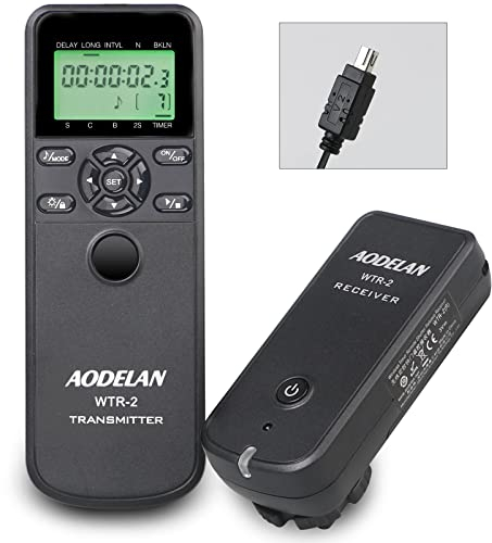 AODELAN Compatible with Nikon Z5, Z6, D5600, D750, D7500, Z7, COOLPIX P1000, Camera Timer Shutter Release Wireless & Wired Remote Control for Cameras