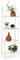 Relaxdays Scaffale Portafiori, Fioriera per Interni con 4 Ripiani, Portavasi Pieghevole, HxLxP: 156 x 46 x 25 cm, Bianco, Ferro
