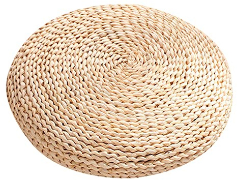 Yajimsa Asiento Paja - Cojín para Asiento Tatami con S L | Artículos para el hogar Almohada Piso para Salas Yoga Dormitorios Salas Estar Salas Estudio