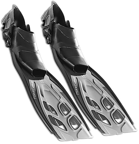 Salvas Schwimmflossen Tonic Schnorchel Lang Flosse Fersen Band Verstellbar 36-47 schwarz 42/47