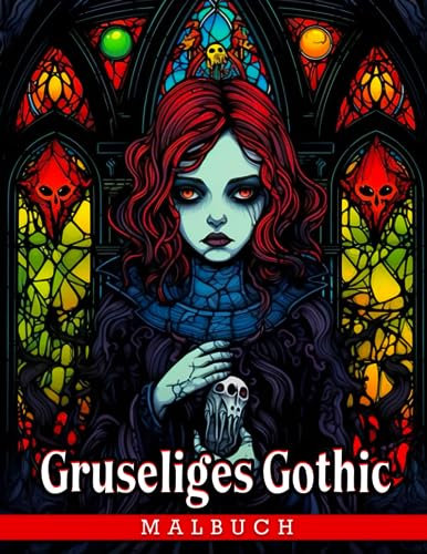 Gruseliges Gothic-Malbuch: Dunkle gotische magische Mädchen Malvorlagen für Erwachsene | Stressund Angstlinderung