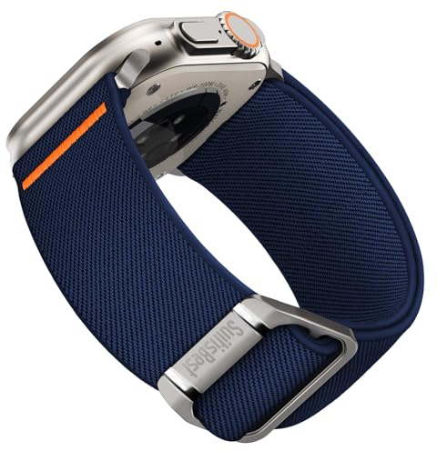 Suitisbest Sport Straps Compatible for Apple Watch Ultra 3/2/1 Straps 49mm 46mm 45mm 44mm 42mm for Men, Wide Stretchy Nylon Solo Loop Band for iWatch Series 11 10 9 8 7 6 5 4 3 2 1 SE3/2/1