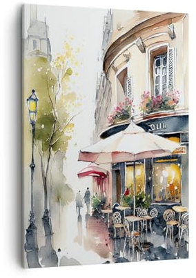 Bilder auf Leinwand 50x70 cm Wandbild Städte Kunst - 6177 | Vertikal Klein Wanddekoration Wohnzimmer Schlafzimmer Wandkunst Wanddeko Wand Kunstdruck Küche Wall Decor ARTTOR