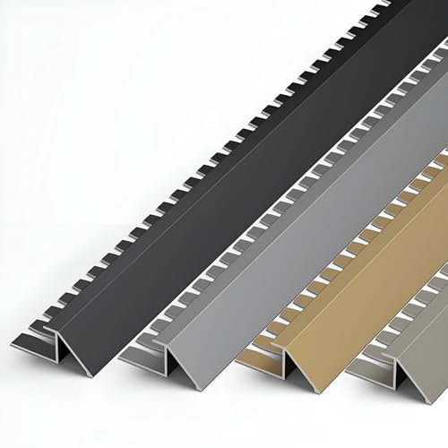 Raouoae Übergangsprofil Höhenausgleich 90cm*2 Stück Höhen-Ausgleichsprofil Abschlussleiste Aluminiumlegierung Eloxiert Breite: 20 Mm/22mm/24 Mm Abdeckleiste(Schwarz,Breite: 20 mm)