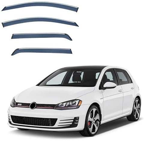 VTRWLMWN 4 Stück Car Comfort Windabweiser, für Golf 7 [MK7 2014-2019] Reduziert Windturbulenzen Windabweiser-Zubehör die Fahrer und Beifahrerseite Windabweiser