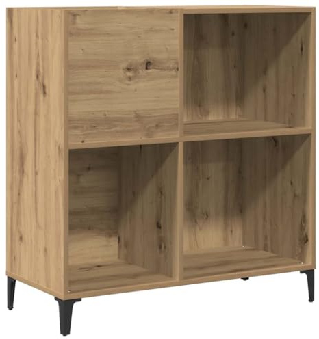 vidaXL Mueble para Discos Madera ingeniería Roble Artisan 84,5x38x89cm