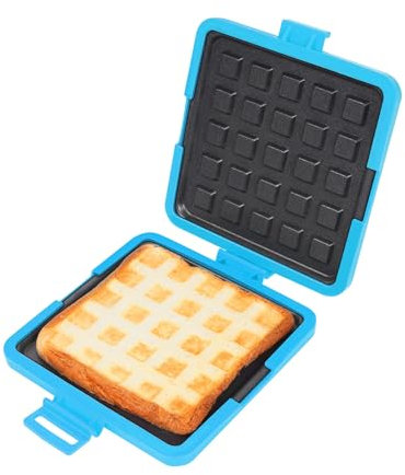 Jectse Microwave Toastie Sandwich Maker, Panini Press Sandwich Maker,Dishwasher Safe, for Cooking Breakfast, Grilled Cheese, Snacks (170x145x35mm / 6.69x5.71x1.38inch) (Blue)