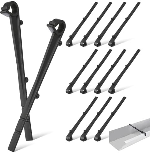 DIYEAH Clips De Fixation Pour GouttièRe En Abs Noir 20 PièCes - Accessoires De Protection Et Fixation Solide Pour Crochet Grille GouttièRe Anti Feuilles Installation Simple Pour Entretien De Toiture