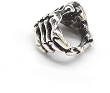 Drachensilber Skelett Hand Bartperle Gothic 925 Silber Bartschmuck Gothic Haarschmuck Perle Bart Dreadlocks Haarperlen Herren Damen
