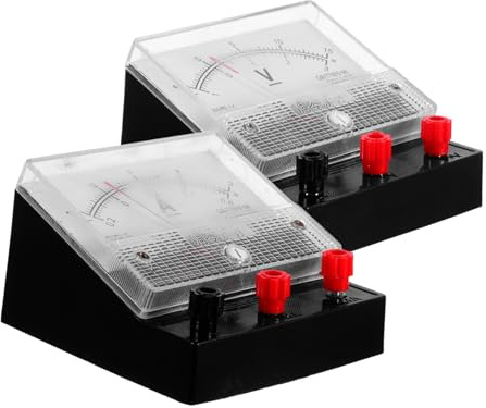 Healifty 2pezzi Misuratore Di Tensione e Dc Analogico Set Di Voltmetri e Amperometri Per Laboratorio Scolastico Misura Per Esperimenti in