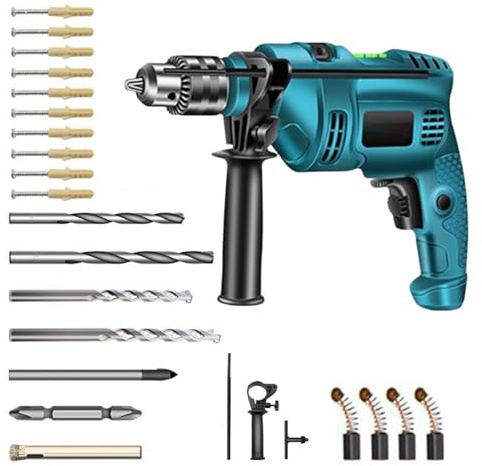 Trapano Percussione Martello Rotante Elettrico Ad Alta Potenza Da 1500 W, Trapano A Percussione Da 13 Mm, Cacciavite, Punzonatura, Lucidatura, 3200 Giri/min, Utensili Elettrici Multifunzionali