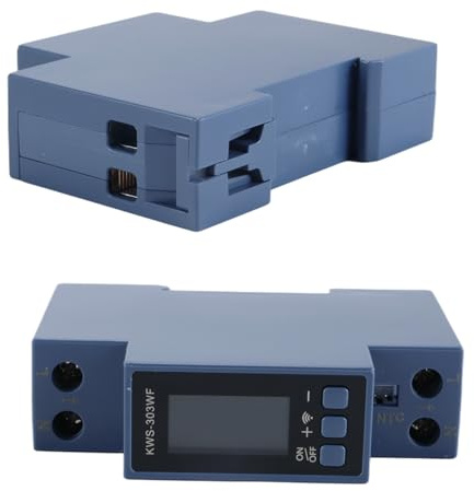 Durlo Medidor De Electricidad Inteligente Con Riel DIN WLAN, KWS-303WF, Voltímetro 8 En 1, Interruptor De Potencia, Voltaje CA, Corriente, Medidor De Potencia, Monitor De Energía