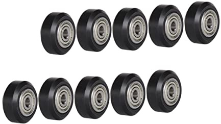 HEALSOPTHY 10 Stück Kugellager Rad aus Kunststoff mit V-nut Passives Rundes Lagerrolle für 3d Drucker Reibungsarm und Glatt Laufend