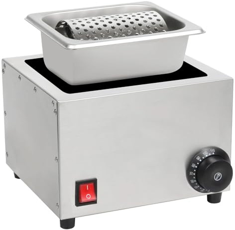 LIROPAU Elektrischer Butterroller Burger, Elektrische Butterrad, Butterfass, Butterradwärmer Aus Edelstahl, Temperaturregelung 0-110°C, Verteilt Butter Gleichmäßig Auf Burgern für Zuhause, Café