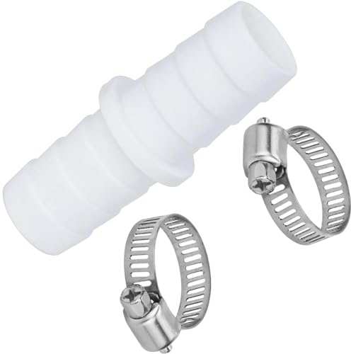 YXL Washing Machine Waste Pipe Connector with Clips, 21mm Drain Hose Extension Kit, Washing Machine Hose Connector for Dishwasher Outlet Hose