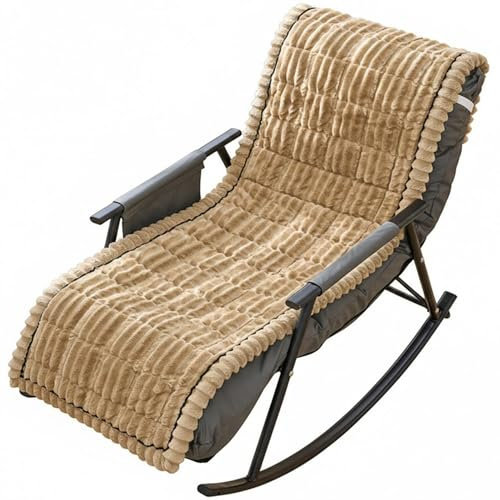 QOEUIUJ Sesselschoner Relaxsessel Antirutsch Sesselüberwurf Weiche Plüsch Sesselauflage Cord, Waschbarer Schonbezug für Haustiere Hunde Katzen, Lounge Sesselbezug(Kamel,50x50cm)