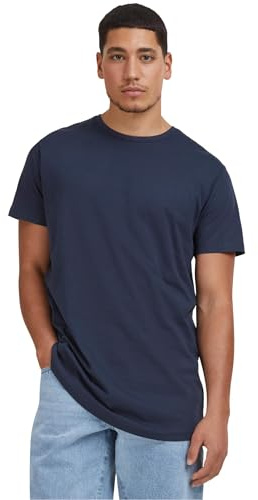 Urban Classics Men's Shaped Long T-Shirt, navy, X-Large (Manufacturer Size: XL)