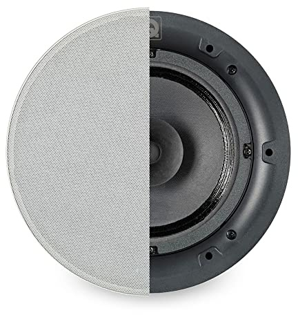 Q ACOUSTICS Qi65CB 6.5-Inch White Ceiling Speaker – Flush-Mount Magnetic Grill, Home Audio In Ceiling Speakers, Wall Mounted Ceiling Speaker for Home Sound Systems, UL94 Flame Retardant