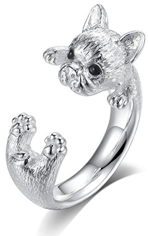 VIKI LYNN Damen Ring 925 Sterling Silber Hund verstellbar