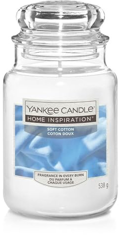Yankee Candle Weiche Baumwolle – sauberer, beruhigender Duft von weichen, flauschigen Handtüchern direkt aus dem Trockner – groß.