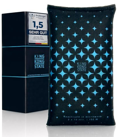 King Kong State Car Dehumidifier - Dehumidifier Cushion 1 kg for Fogged Car Windows - with Reusable Anti-Fog Filling and Non-Slip Pad, Dark Grey, Standard