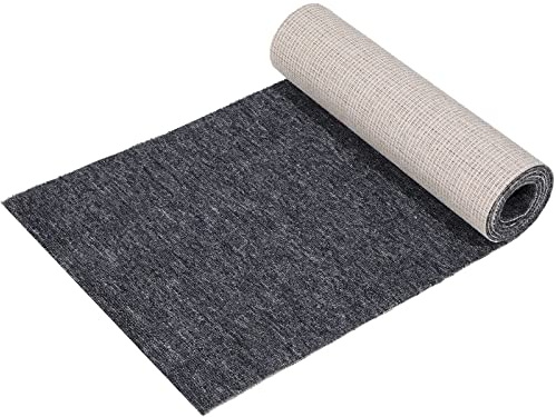 Nuanchu 1 Roll Large Semi Finished Outdoor Mat 16 x 79 Inch Narrow Door Mat Non Slip Boot Rugs Waterproof Carpet Roll for Bathroom Entryway Indoor Outdoor (Classic Grey)