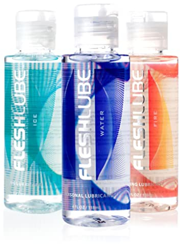 Fleshlight Elements Gleitgel Probier-Set - 3 wasserbasierte Gleitmittel, je 100ml Water, Fire and Ice