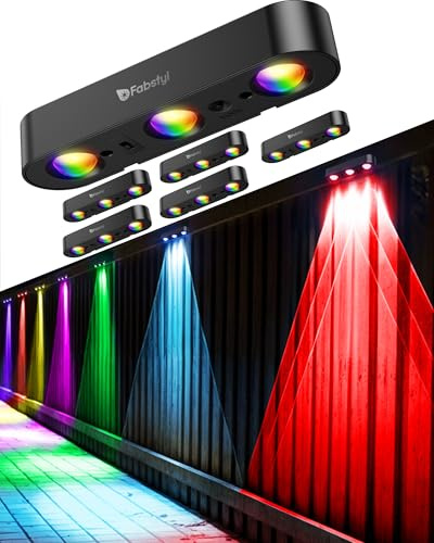 FabStyl Solarlampen für Außen Wand, 6 Stück Solar Zaunleuchten Beleuchtung Dachrinnen Solarleuchten mit 10 RGB-Beleuchtungsmodi & Synchronisationsfunktion, IP65 Wasserdicht für Garten Terrasse Mauer