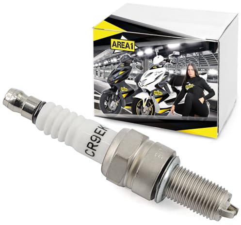 Area1 Zündkerze ersetzt und kompatibel mit NGK CR9EK (4548) / Suzuki 09482-00410/1 / Yamaha 94700/01-00403 94701-00395 / Kawasaki E920701145, 920701264, 92070-1145 / Denso U27ETR /Champion RG92DC