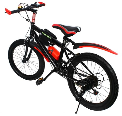 chennnls 20 Zoll Mountainbike,Scheibenbremse, 7 Gang-Schaltung Bike Scheibenbremsen, Vollfederung, Fully MTB für Jungen, Mädchen, Damen & Herren